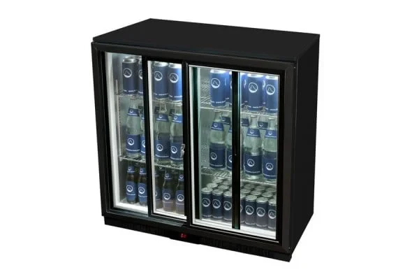Gastro-Cool UC200 Barkühlschrank 208 Liter Schiebetüren schwarz, LED, unterbaufähig - Image 10
