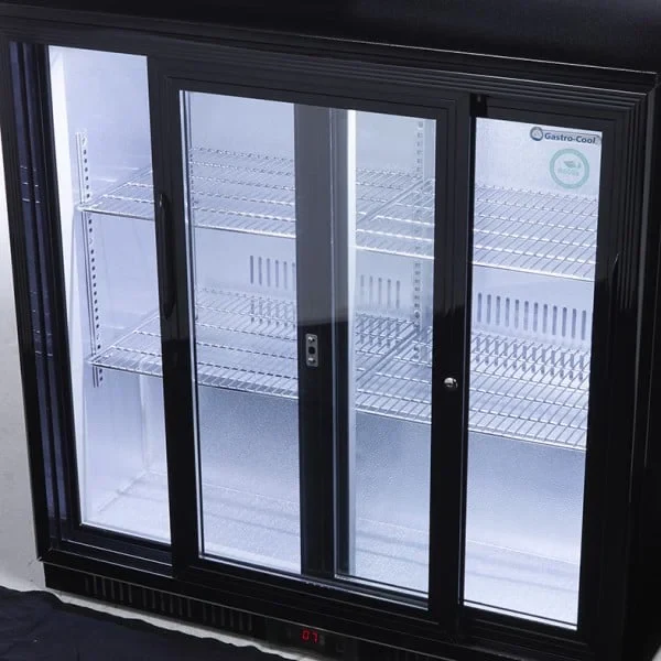 Gastro-Cool UC200 Barkühlschrank 208 Liter Schiebetüren schwarz, LED, unterbaufähig - Image 3