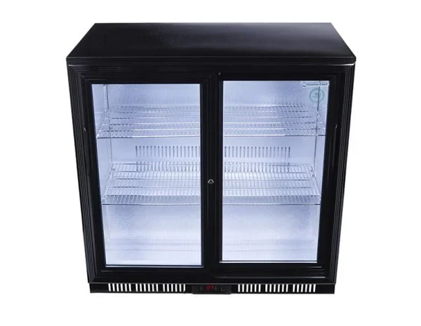 Gastro-Cool UC200 Barkühlschrank 208 Liter Schiebetüren schwarz, LED, unterbaufähig - Image 5