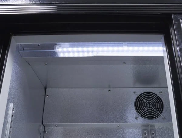 Gastro-Cool UC200 Barkühlschrank 208 Liter Schiebetüren schwarz, LED, unterbaufähig - Image 8