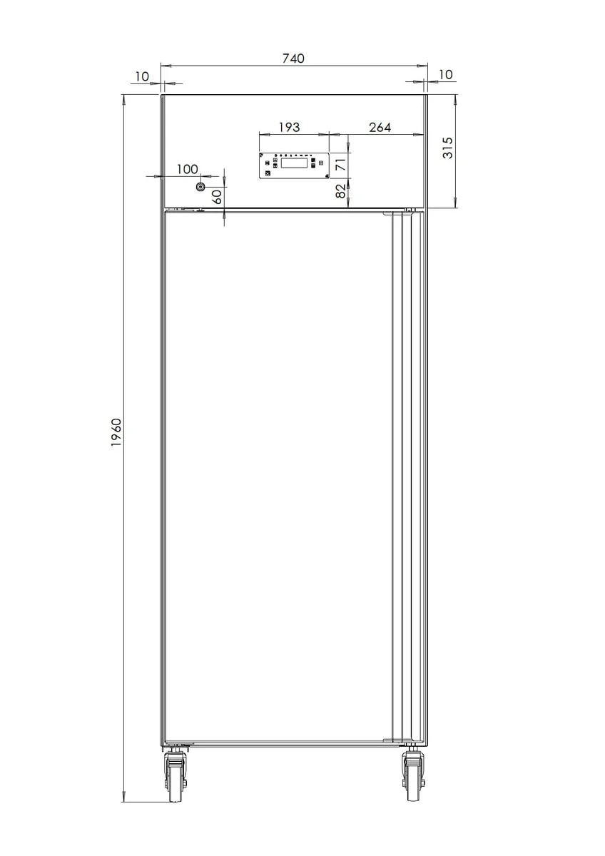 Gastronomie Tiefkühlschrank ECO 700 GN 2/1 Monoblock, 616 Liter Kühlraumvolumen, 3 verstellbare Einlegeböden, Robuste Bauweise, Edelstahl - Image 12
