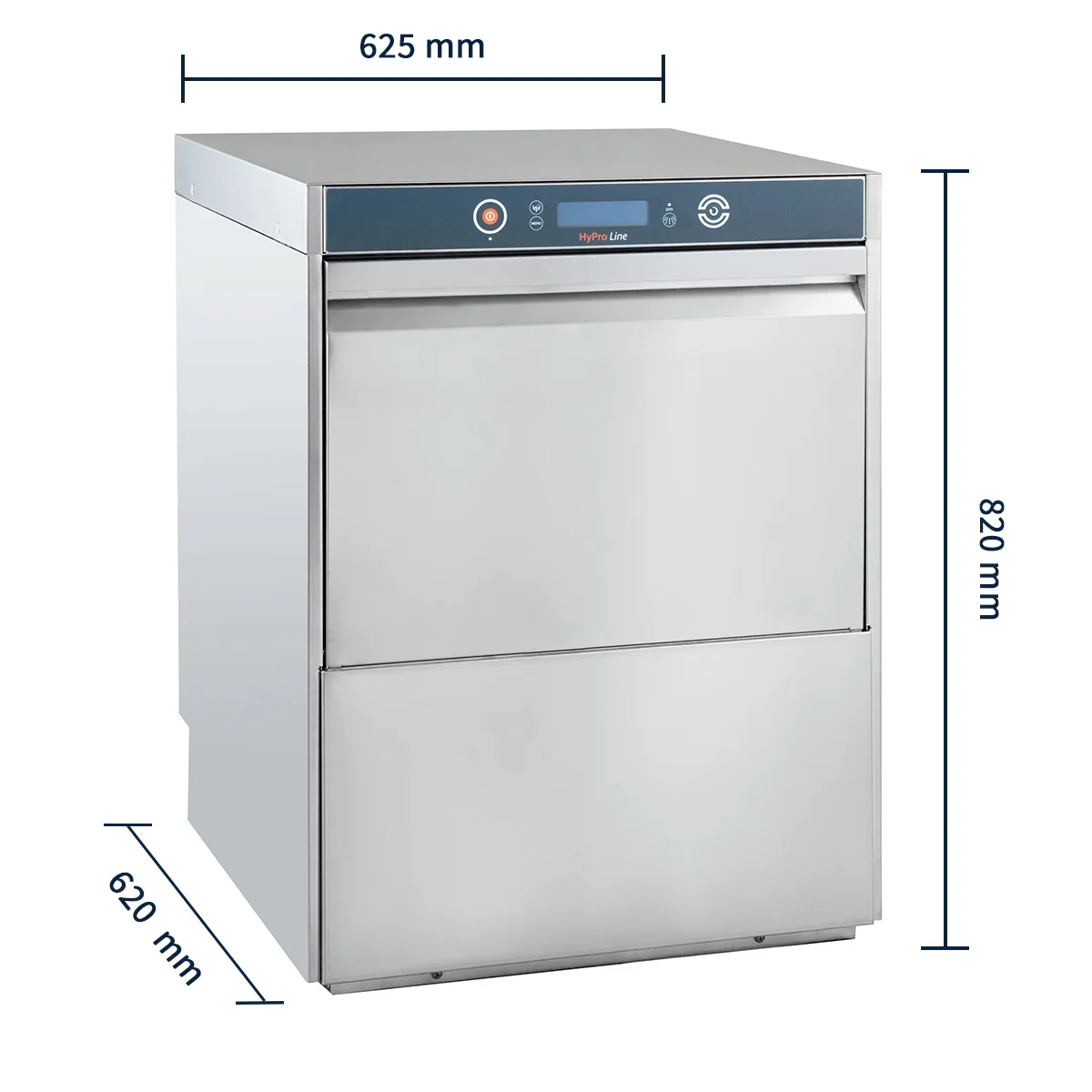 Geschirrspülmaschine HYPRO Digital 54 SL 50x50 cm Korbmaß, mit Reiniger- & Klarspüldosierer, mit Ablaufpumpe, Drucksteigerungspumpe Made in Europe, 400 Volt - Image 4