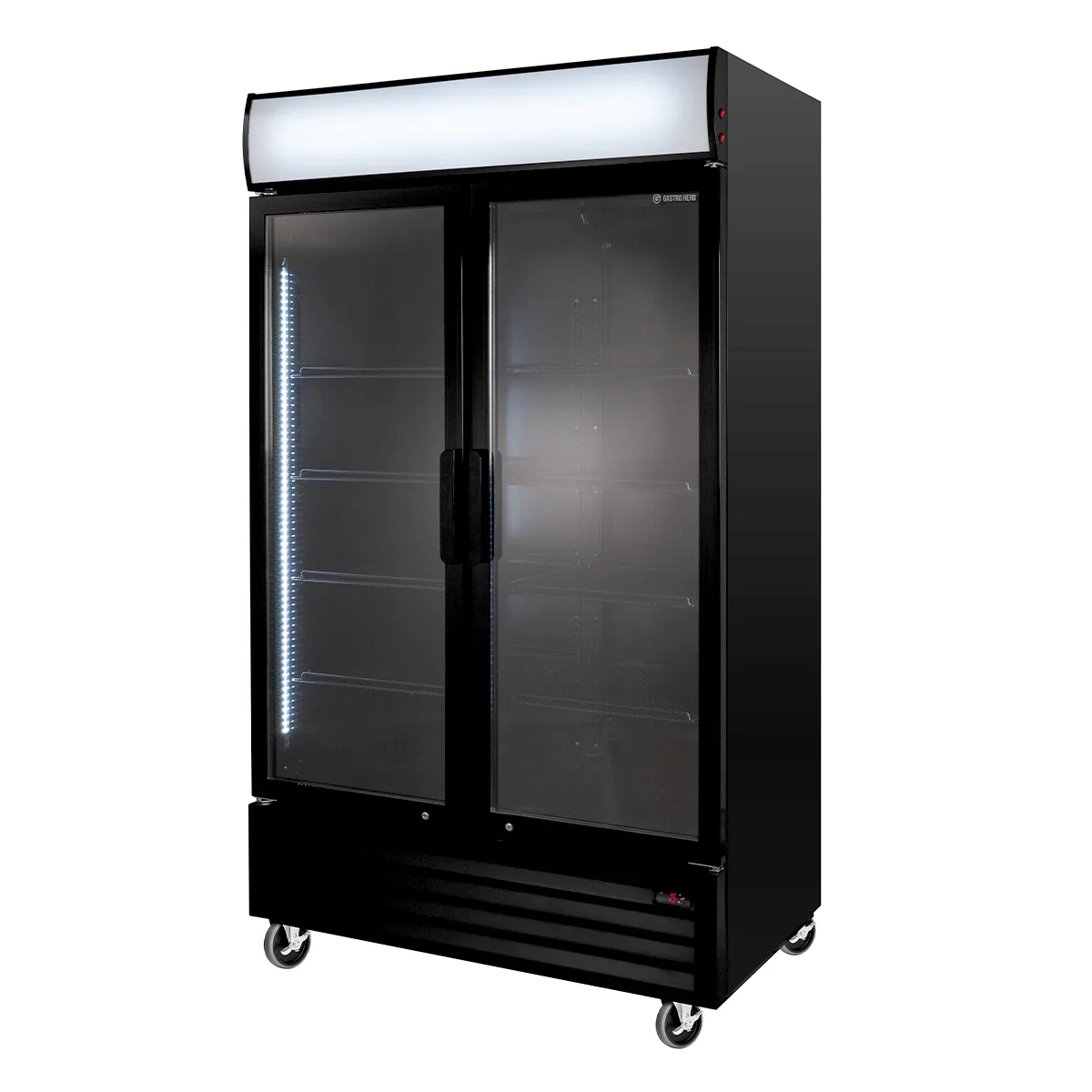 Getränkekühlschrank ECO 1000 mit Klapptüren und Leuchtaufsatz - Image 3