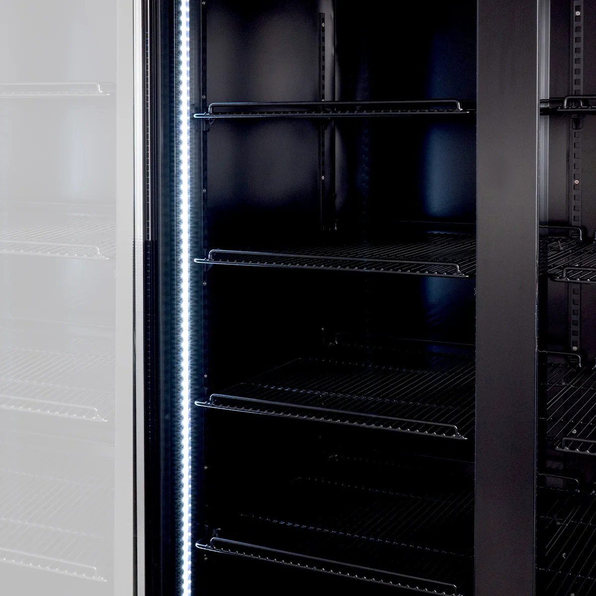 Getränkekühlschrank ECO 1000 mit Klapptüren und Leuchtaufsatz - Image 5