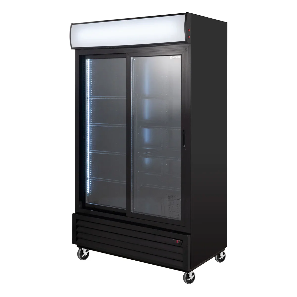 Getränkekühlschrank ECO 1000 mit Schiebetüren und Leuchtaufsatz - Image 4