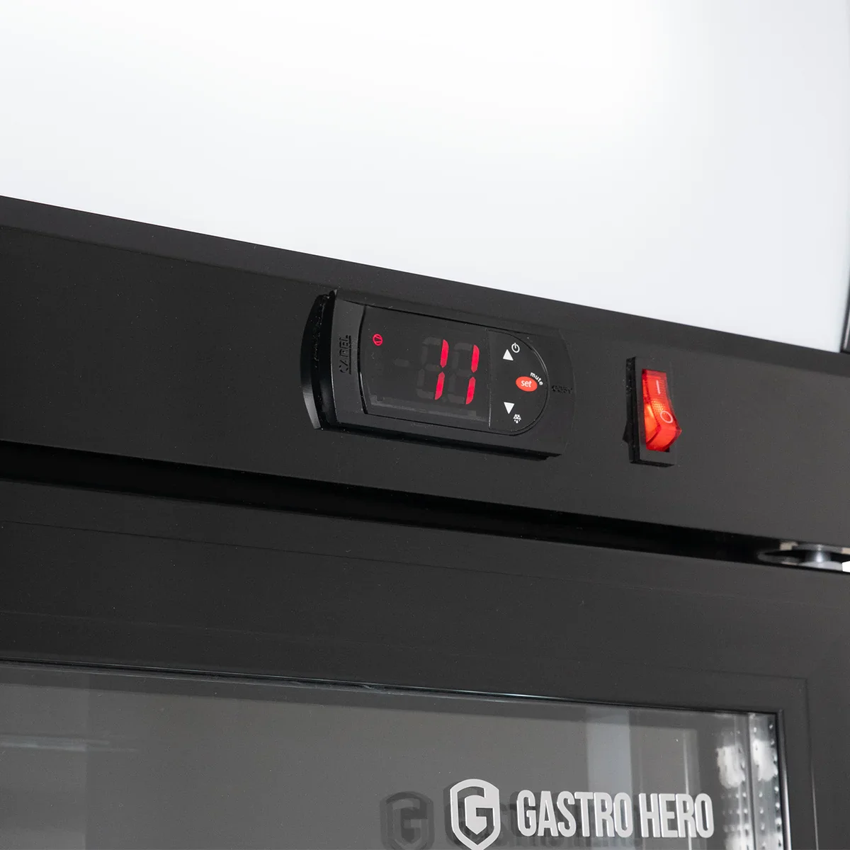 Getränkekühlschrank ECO 630 mit Leuchtaufsatz und Klapptüren - Image 9