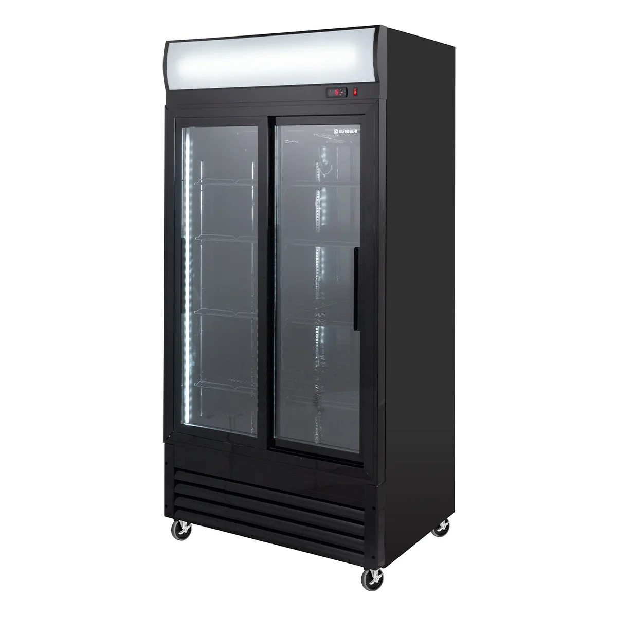 Getränkekühlschrank ECO 630 mit Leuchtaufsatz und Schiebetüren - Image 5