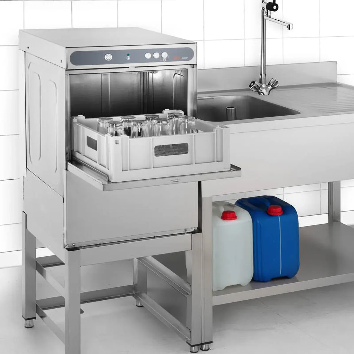 Gläserspülmaschine ECO 40x40 cm Korbmaß, mit Reiniger- & Klarspüldosierer, Made in Europe, 230 Volt - Image 7