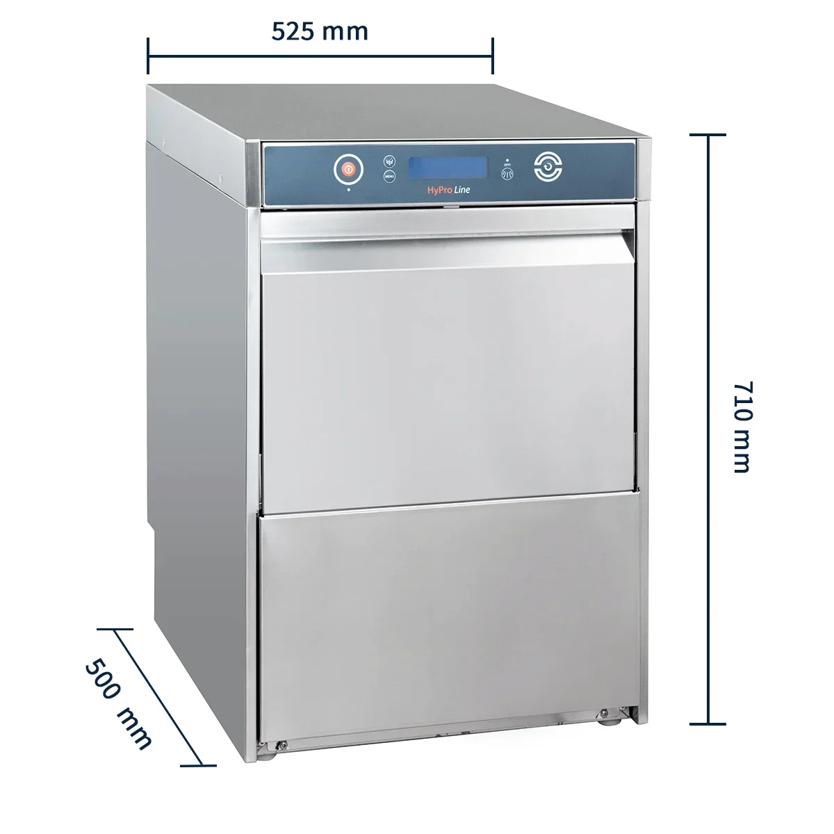 Gläserspülmaschine HYPRO Digital 40 SL 40x40 cm Korbmaß, mit Reiniger- & Klarspüldosierer, mit Ablaufpumpe & Drucksteigerungspumpe Made in Europe, 230 Volt - Image 4