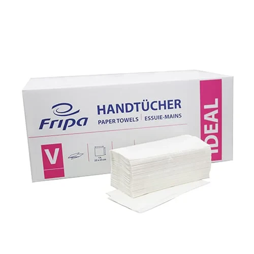 Handtuchpapier 1-lagig, V-Falz, 230x250 mm, hochweiss, Zick Zack