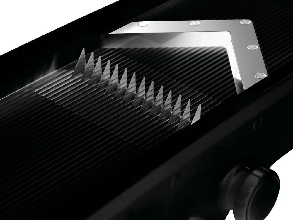 Hartplastik V-Form Mandoline, 335x150x75mm Schwarz - Image 3