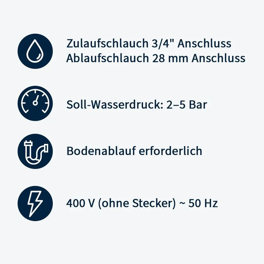 Haubenspülmaschine ECO 54 SL 50x50 cm Korbmaß, mit Reiniger- & Klarspüldosierer, mit Ablaufpumpe, Made in Europe, 400 Volt - Image 8