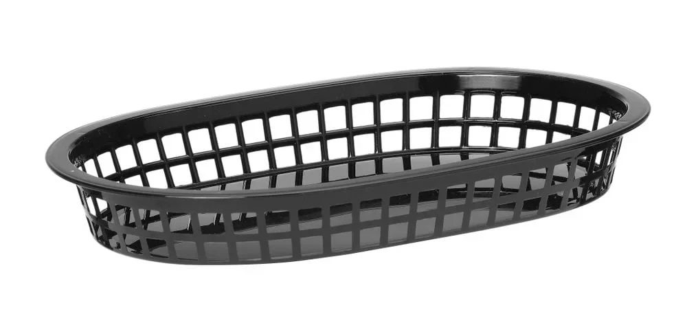 Hendi Servierkörbe im Fastfood-Stil, Schwarz, 6 Stk., 275x175x(H)38mm