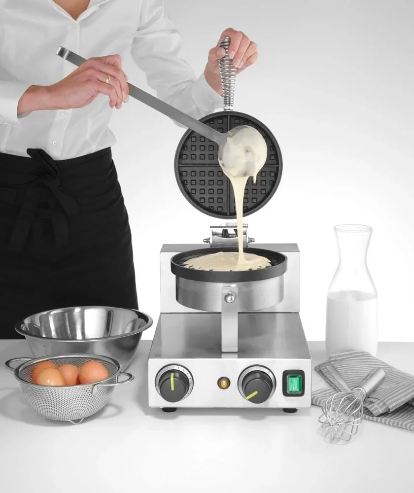 Hendi Waffeleisen rund, 230V/1000W, 250x491x(H)285mm - Image 3