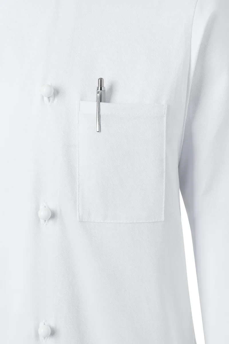 Herrenkochjacke Basic, Kugelknöpfe, weiß, Größe: L - Image 9