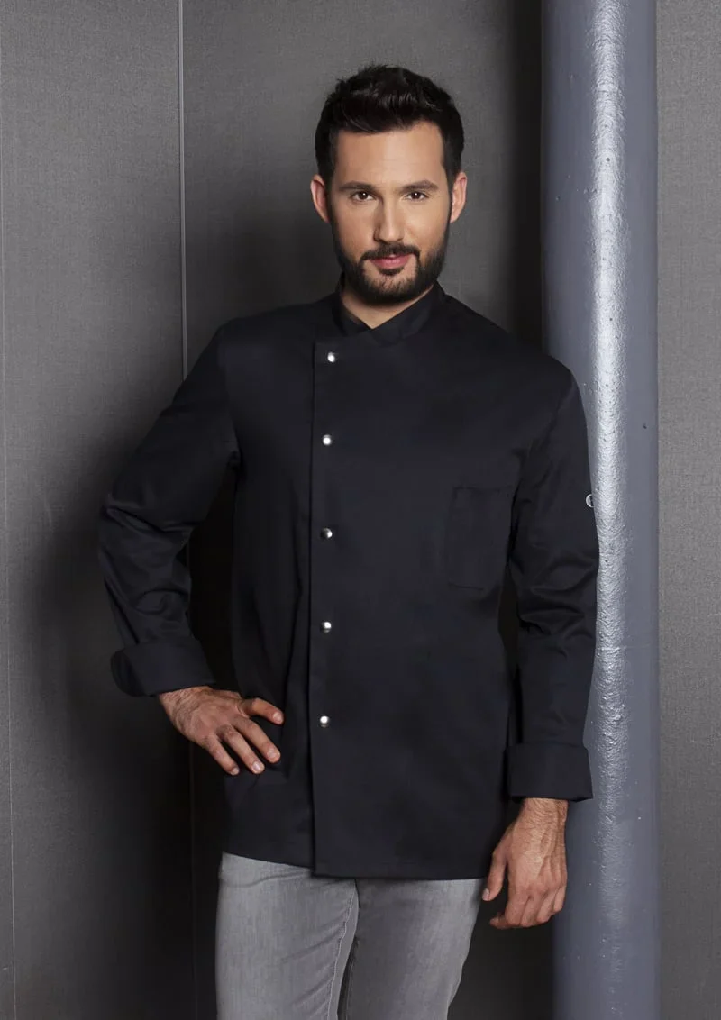Herrenkochjacke Lars, schwarz, Größe: 44 - Image 5