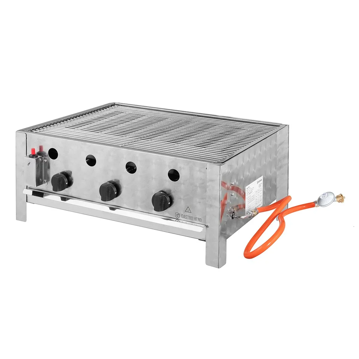 Kombibräter Gas mit 3 Brenner 10 kW, 650 x 570 x 270 mm - Image 4