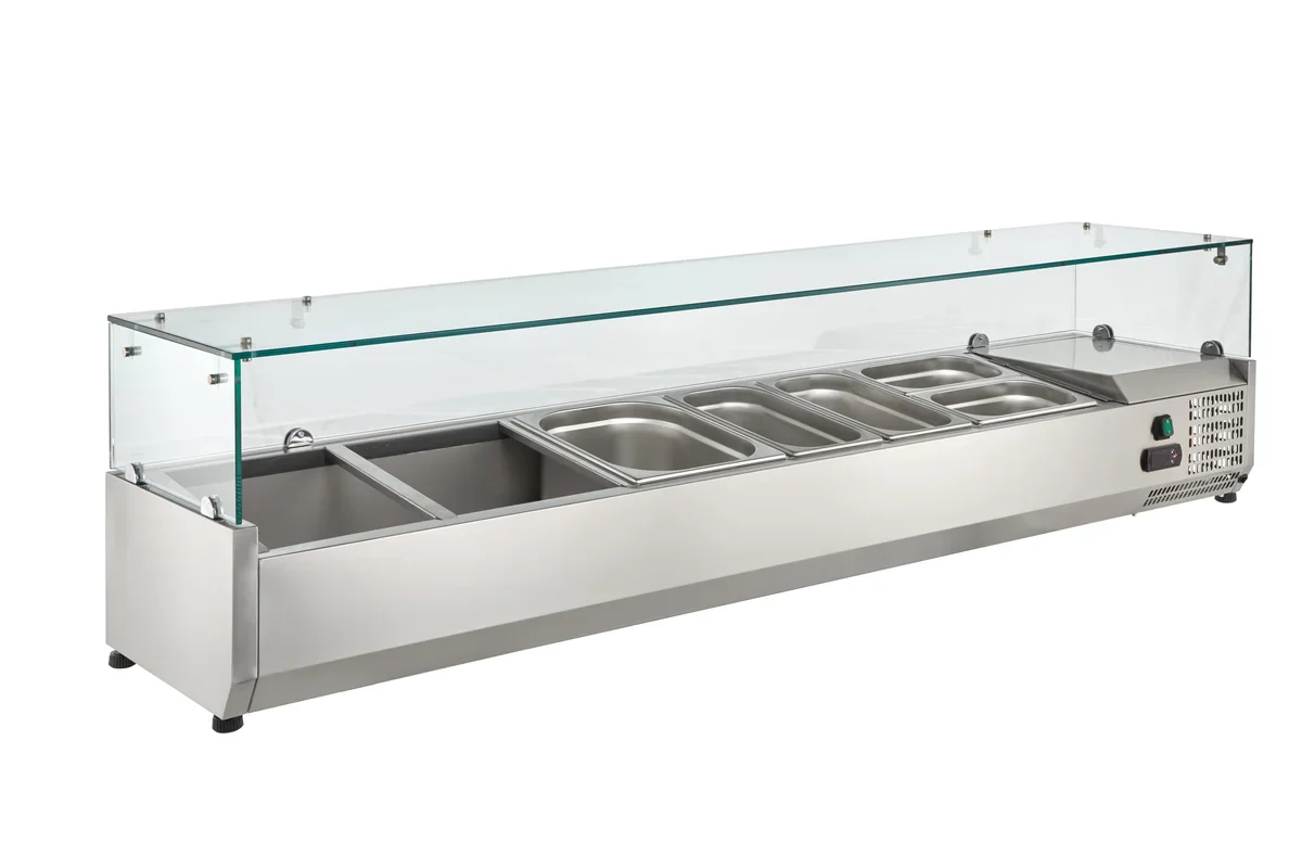 Kühlaufsatz ECO 5x GN 1/3 + 1x GN 1/2 mit Glasaufsatz