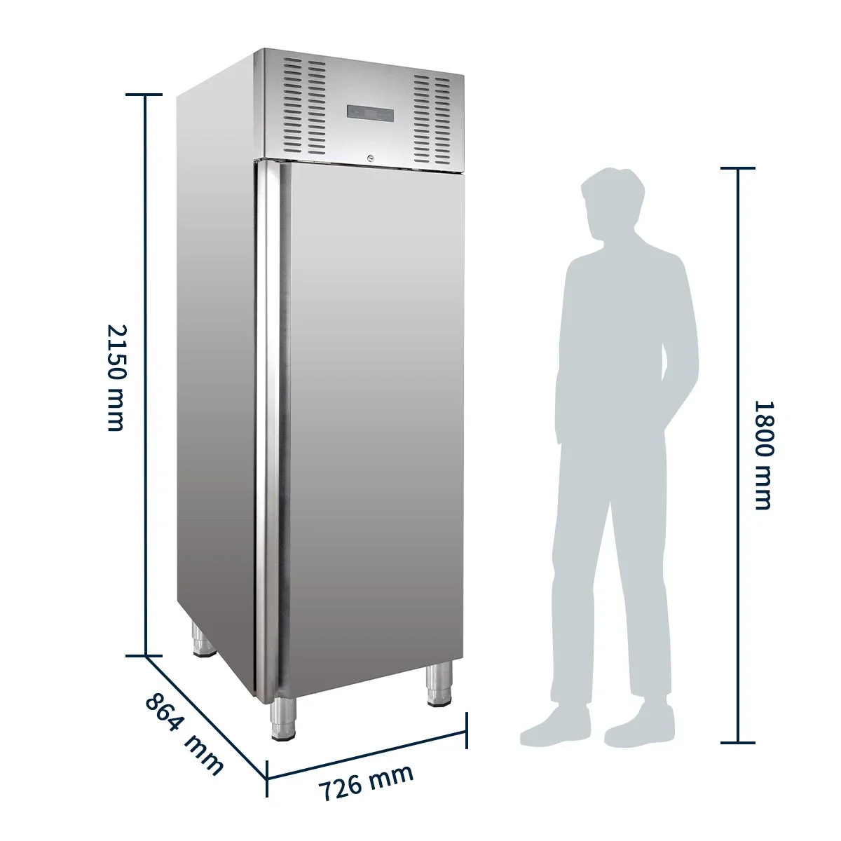 Kühlschrank ELINE 650 GN 2/1 Monoblock - hohe Energieeffizienz - Image 4