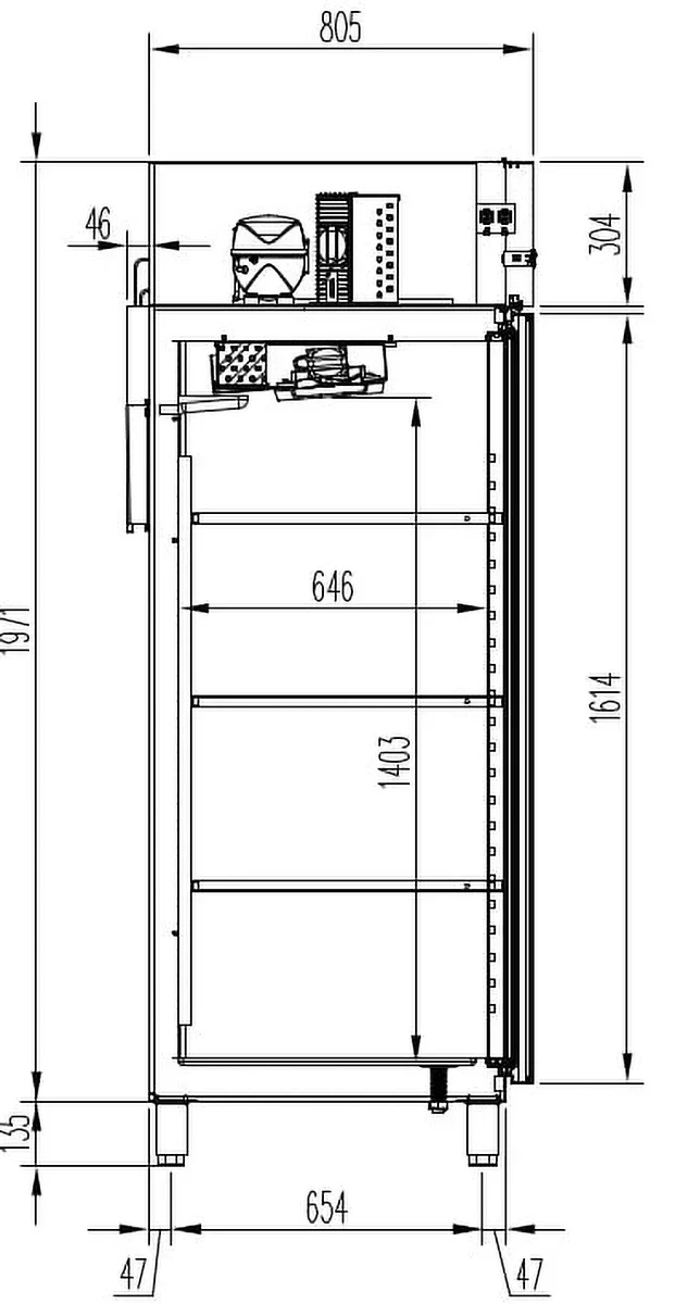 Kühlschrank PROFI 700 GN 2/1 Superior - Image 4