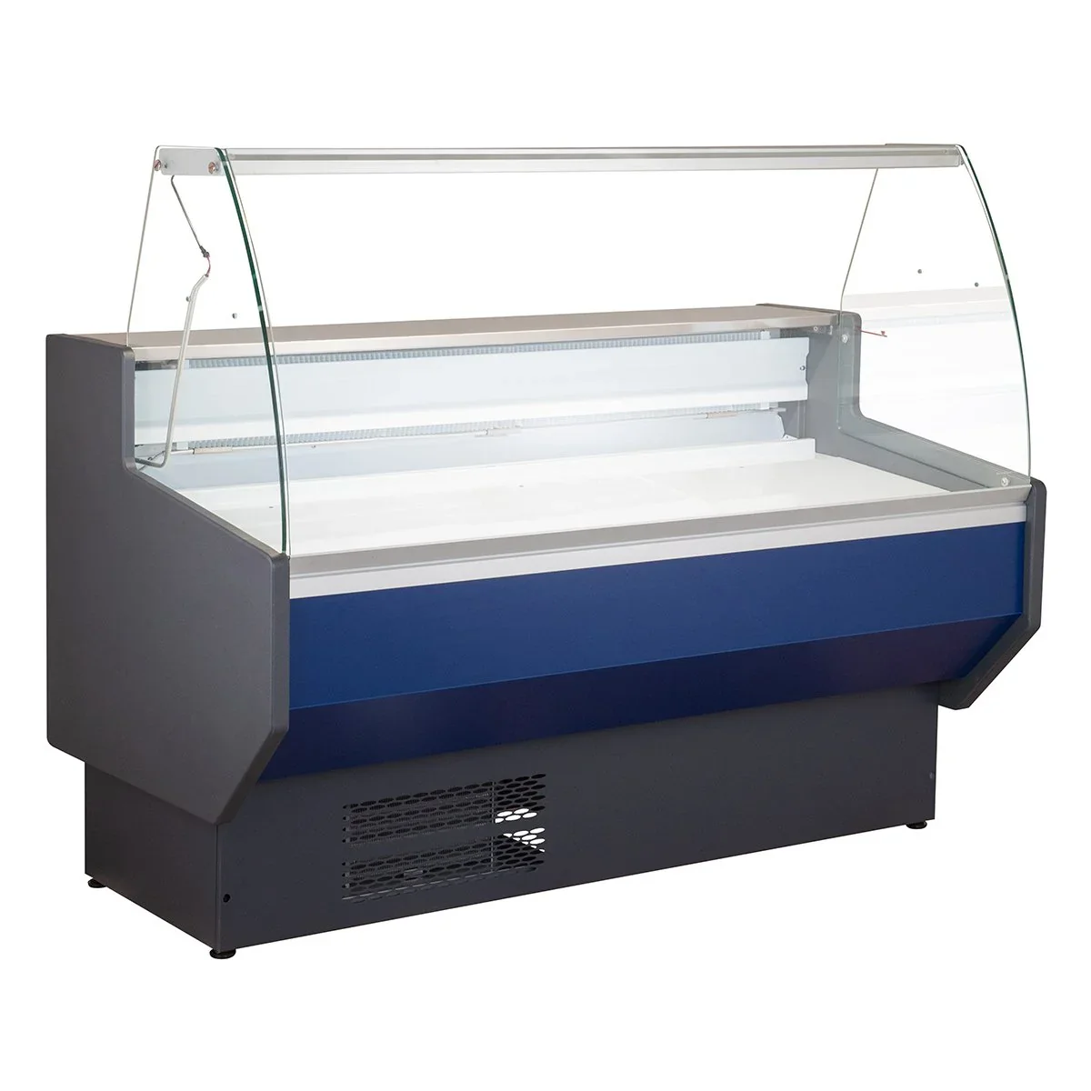 Kühltheke PROFI 200 - rundes Frontglas, 2025 mm, mit LED-Beleuchtung