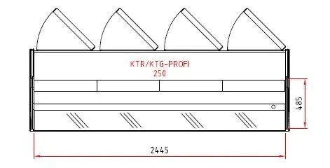 Kühltheke PROFI 250 - rundes Frontglas, 2525 mm, mit LED-Beleuchtung - Image 4