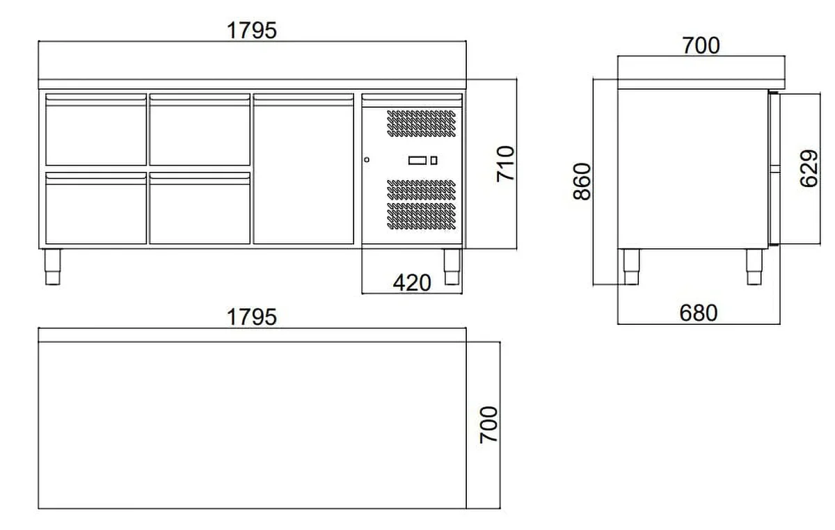 Kühltisch ECO 1/4 - GN 1/1 - Image 3