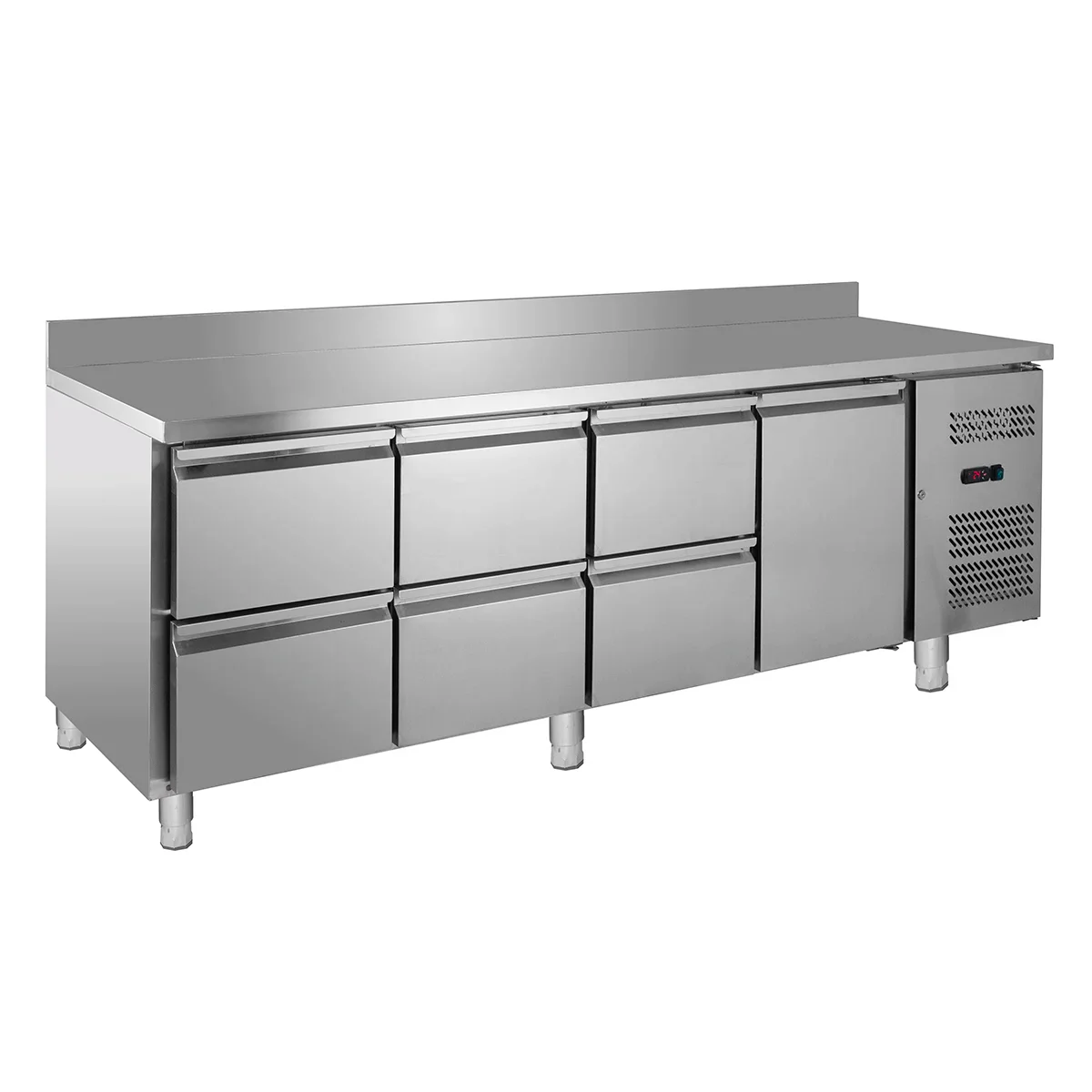 Kühltisch ECO 1/6 mit Aufkantung - GN 1/1