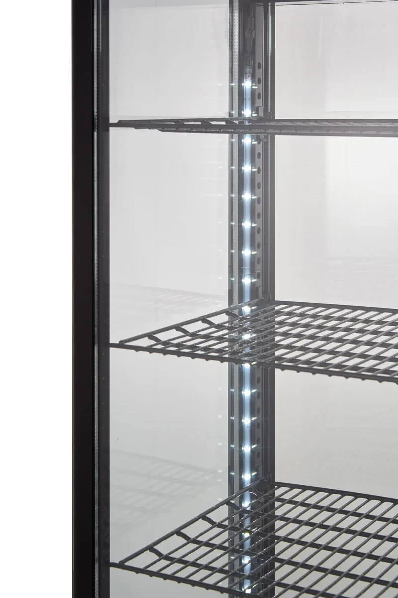 Kühlvitrine ECO 235 Liter, LED-Beleuchtung, 4 Roste, schwarz - Image 6