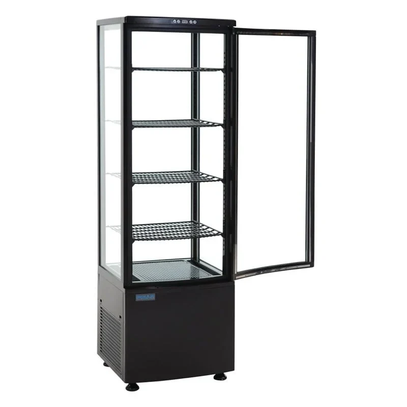 Kühlvitrine Polar 235 schwarz - mit gebogener Glastür - Image 3