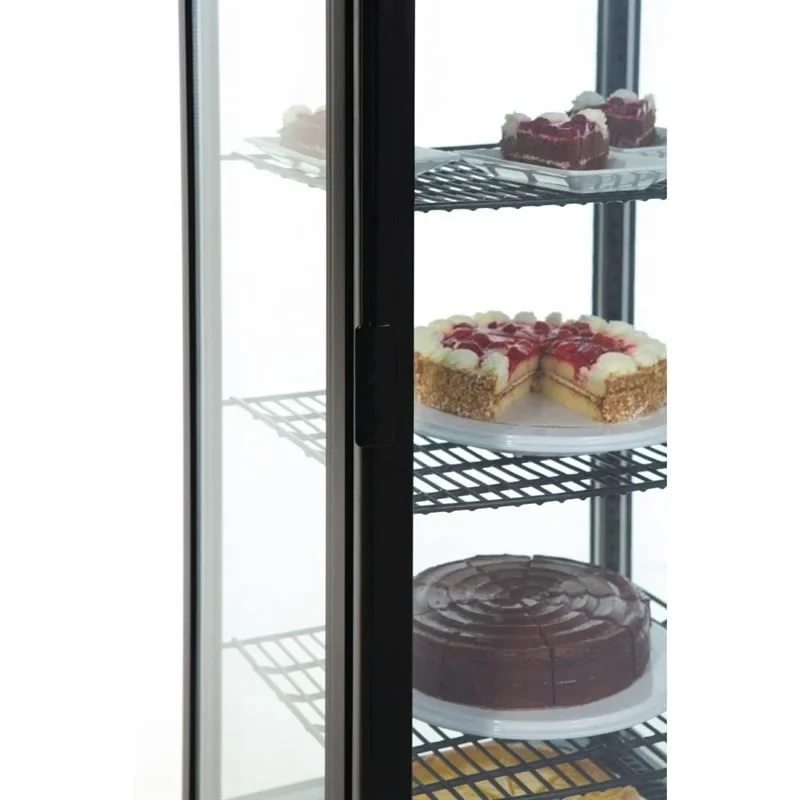 Kühlvitrine Polar 235 schwarz - mit gebogener Glastür - Image 4