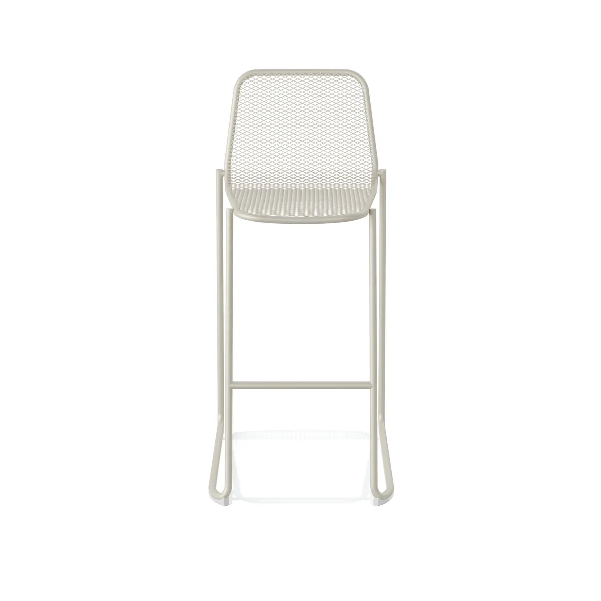 Feros Mase Barhocker Metall stapelbar – Beige - Image 3