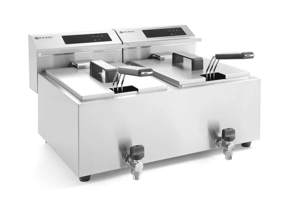 MasterCook Friteuse digital 2 x 8 L mit Ablasshahn - Image 3