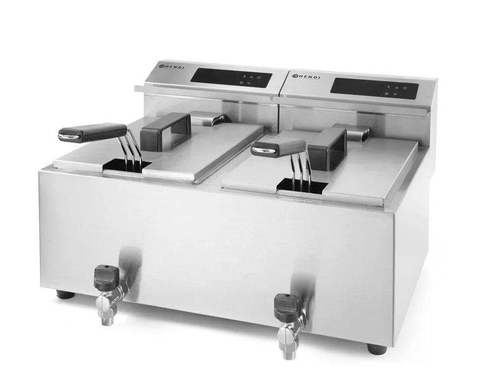 MasterCook Friteuse digital 2 x 8 L mit Ablasshahn - Image 4