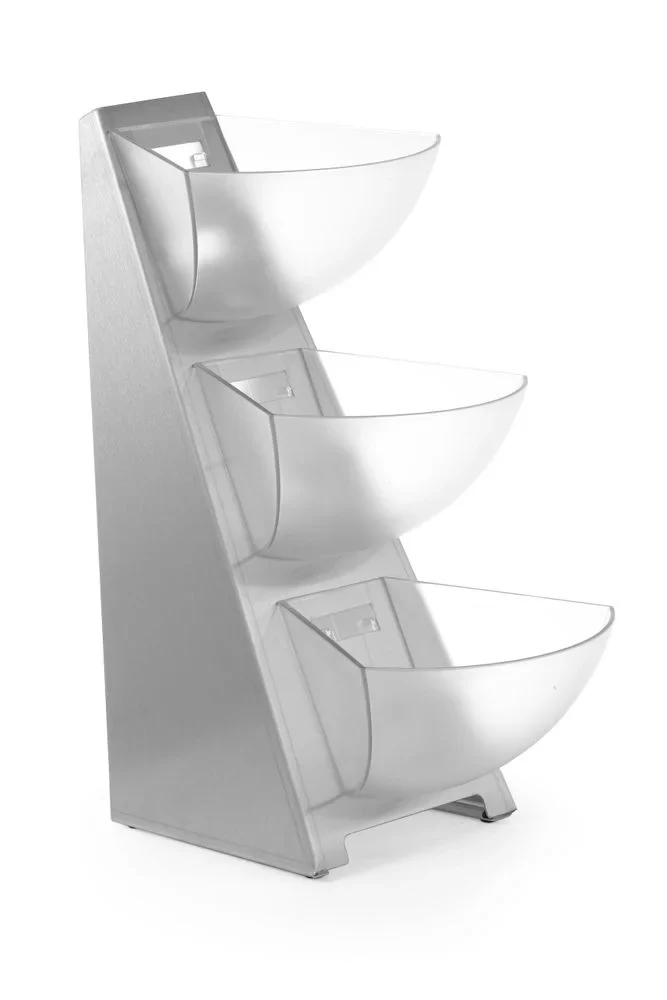 Multi Rack mit 3 SAN Schüssel 1 l Edelstahl