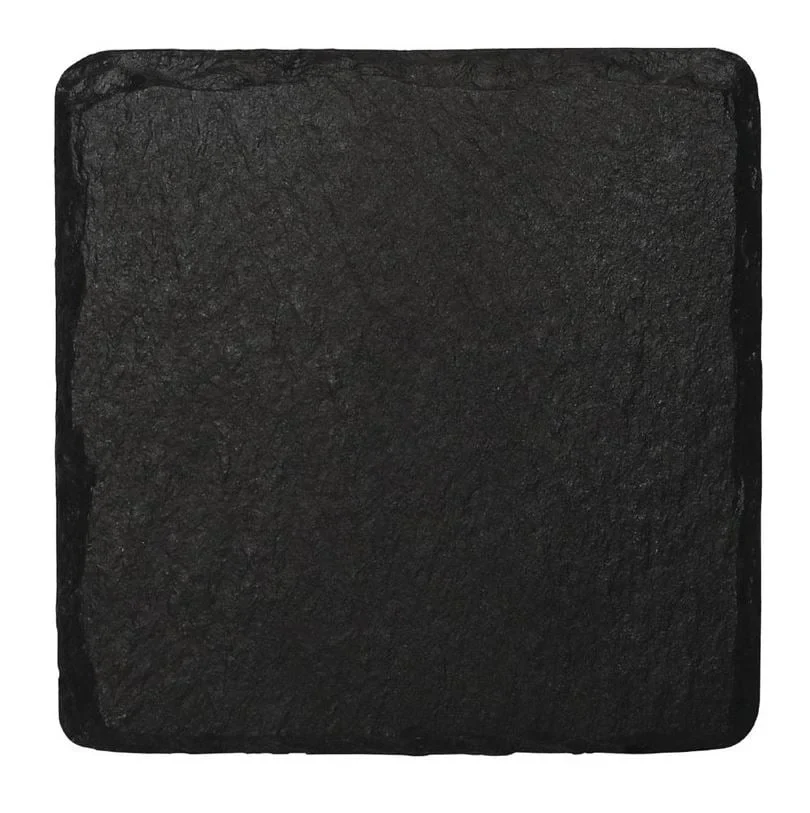 Olypmia Schieferplatte, quadratisch, 13 x 13 cm,für Bambus-Servierbrett GM257 - 4 Stk.
