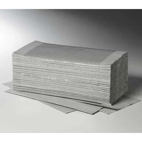 Papierhandtücher 1-lagig, V-Falz, 230x250 mm, grau Zick-Zack