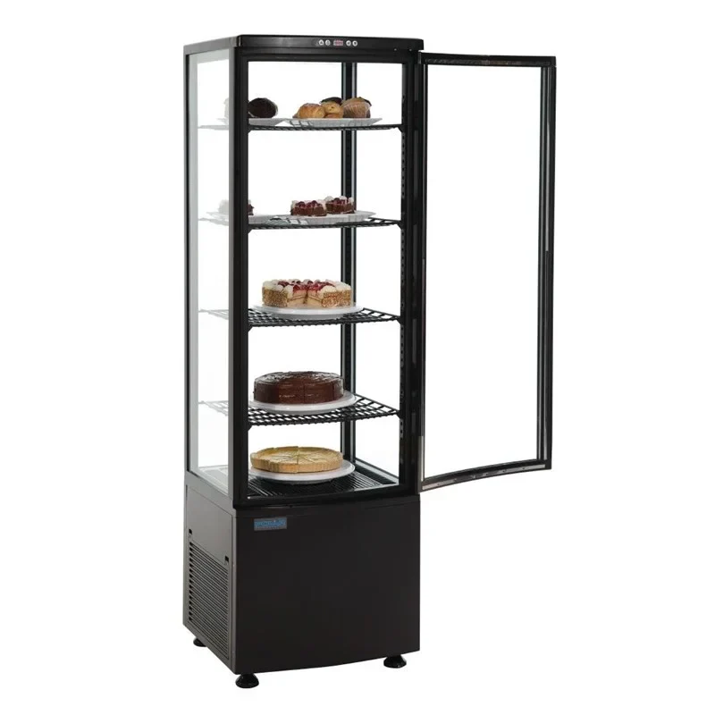 Polar C-Serie Standkühlvitrine 235 Liter mit gebogener Tür, schwarz - Image 5