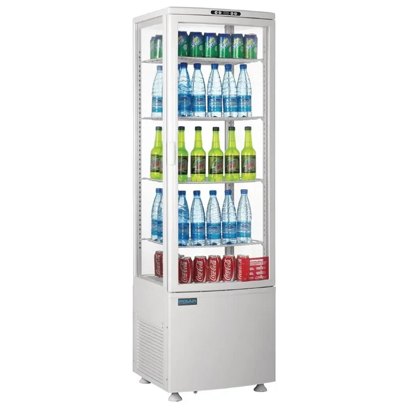 Polar C-Serie Standkühlvitrine 235 Liter mit gebogener Tür, weiß - Image 2