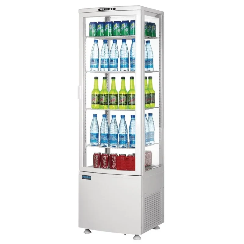 Polar C-Serie Standkühlvitrine 235 Liter mit gebogener Tür, weiß - Image 3