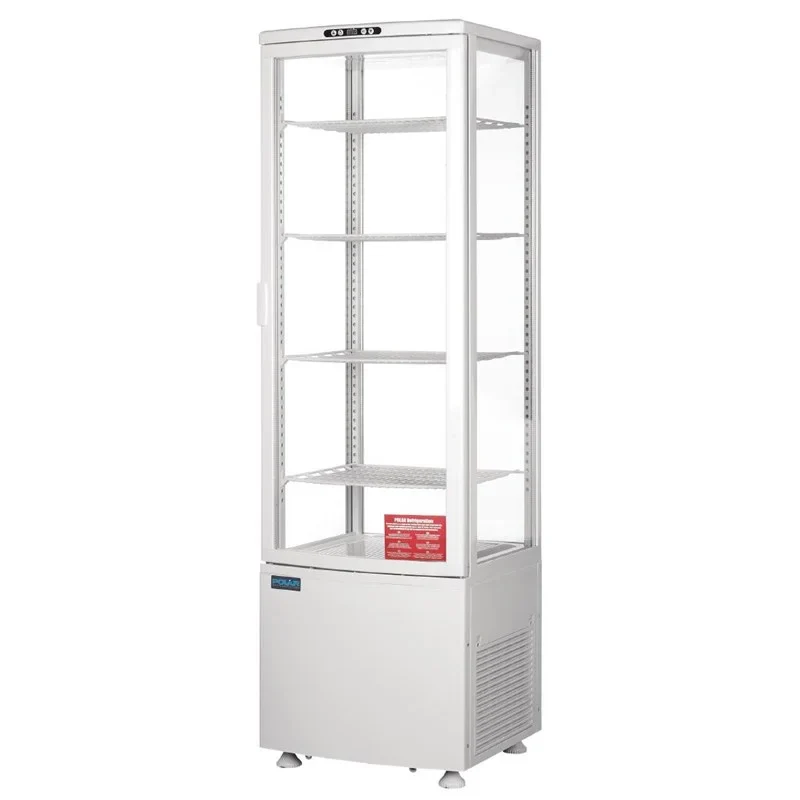 Polar C-Serie Standkühlvitrine 235 Liter mit gebogener Tür, weiß - Image 4