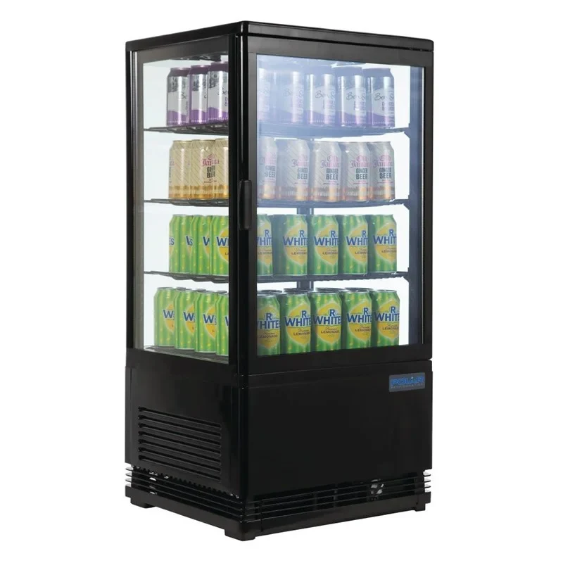 Polar C-Serie Tischkühlvitrine 68 Liter mit gebogener Tür, schwarz - Image 2