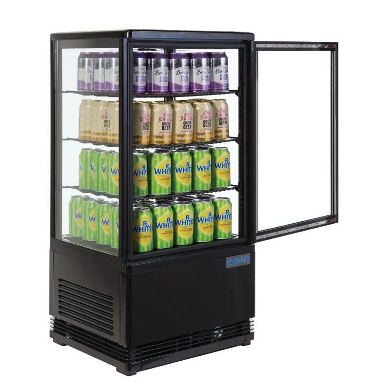 Polar C-Serie Tischkühlvitrine 68 Liter mit gebogener Tür, schwarz - Image 3