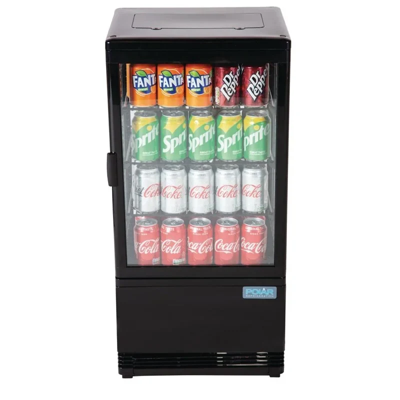 Polar C-Serie Tischkühlvitrine 68 Liter mit gebogener Tür, schwarz - Image 9