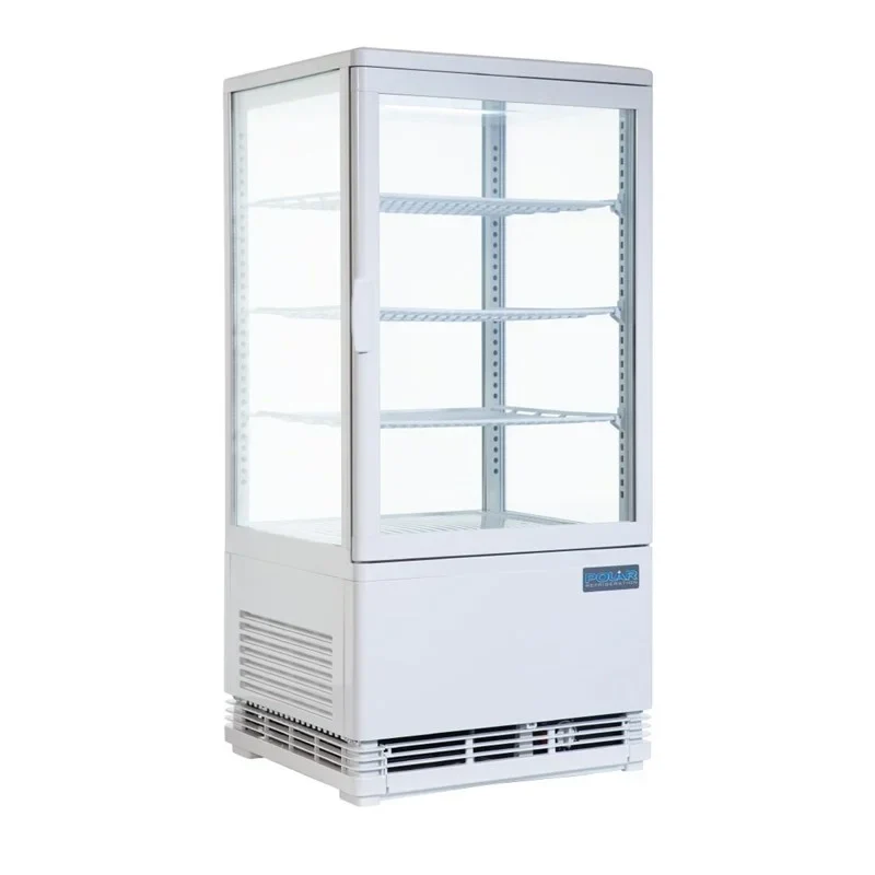 Polar C-Serie Tischkühlvitrine 68 Liter mit gebogener Tür, weiß - Image 2