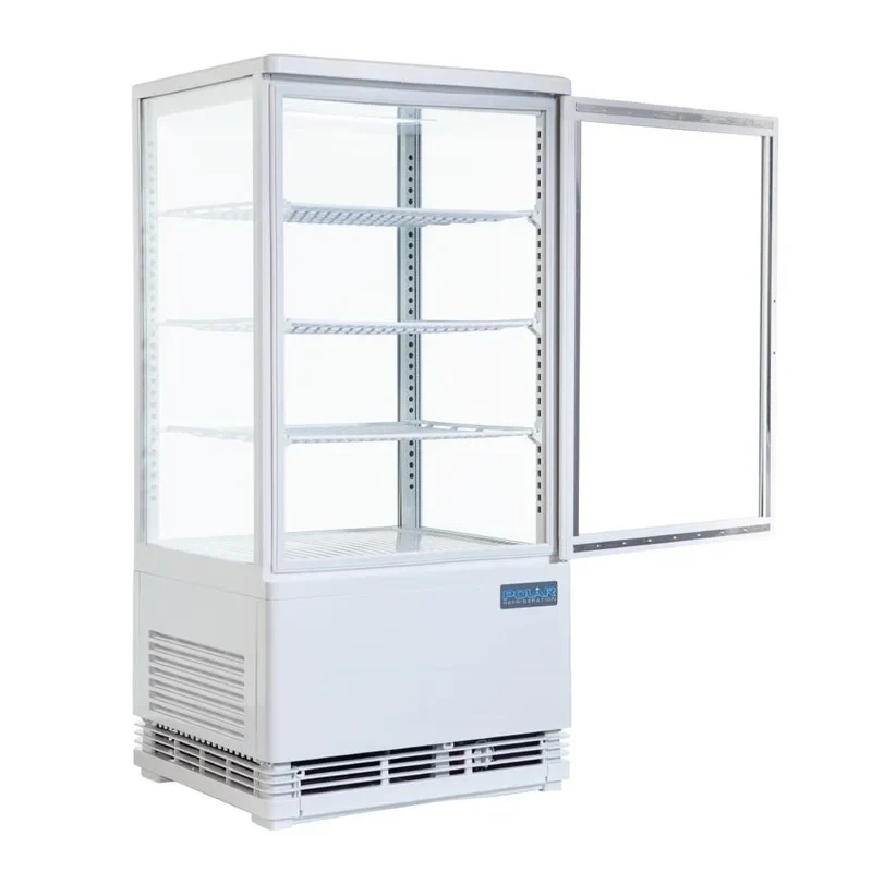 Polar C-Serie Tischkühlvitrine 68 Liter mit gebogener Tür, weiß - Image 3