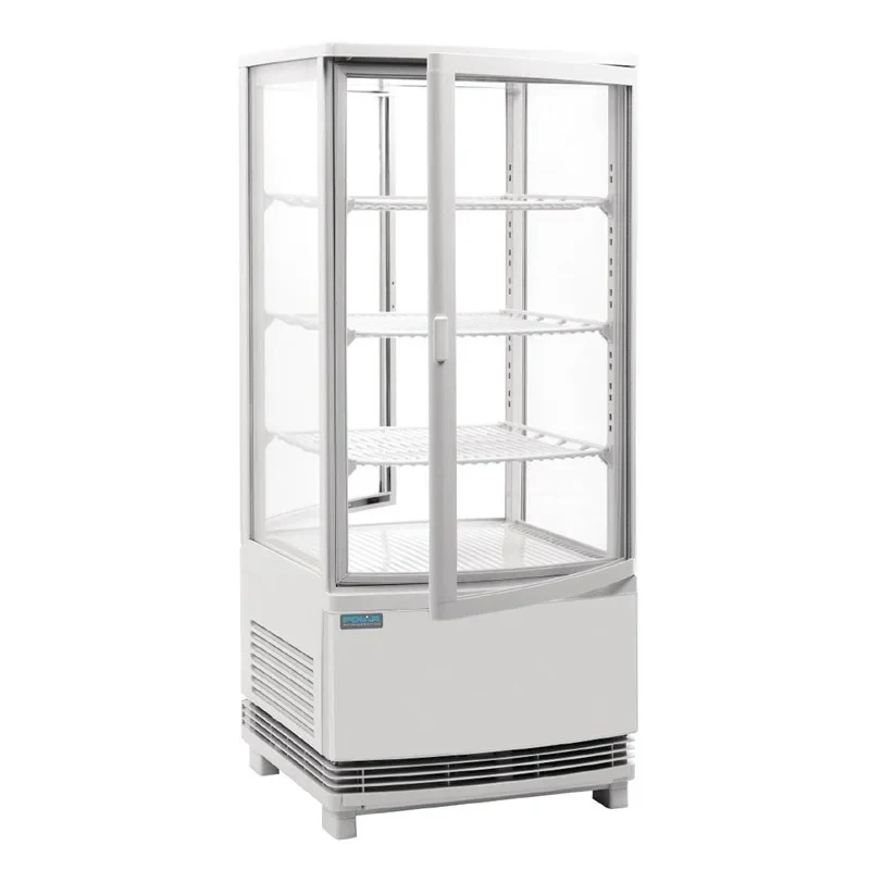 Polar C-Serie Tischkühlvitrine 86 Liter mit gebogener Tür, weiß