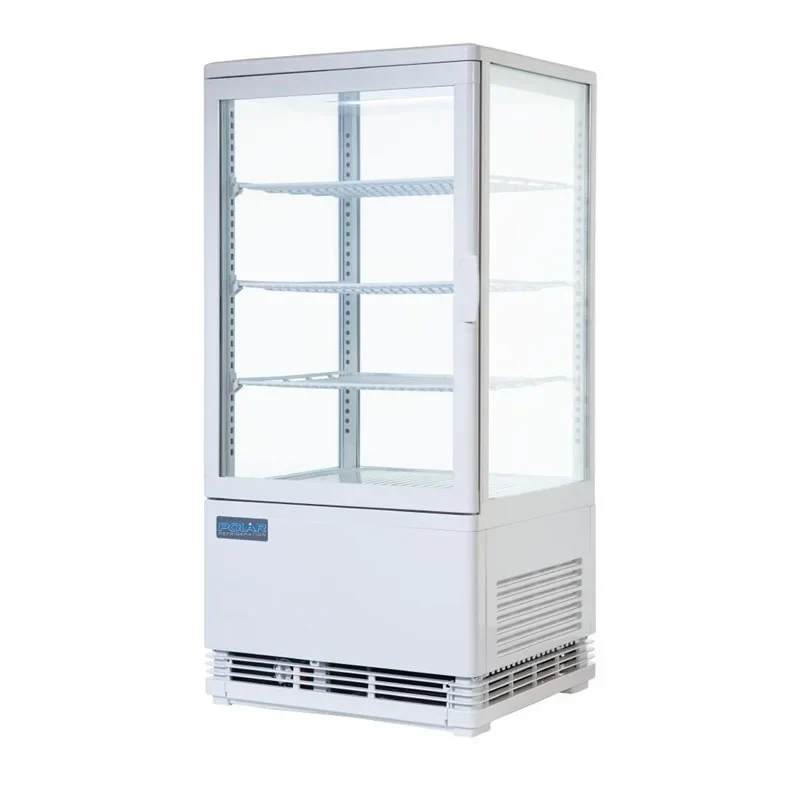 Polar C-Serie Tischkühlvitrine 86 Liter mit gebogener Tür, weiß - Image 2