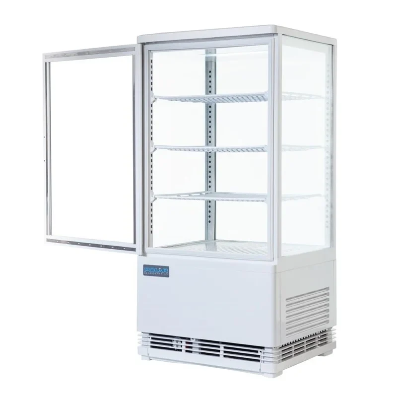 Polar C-Serie Tischkühlvitrine 86 Liter mit gebogener Tür, weiß - Image 3