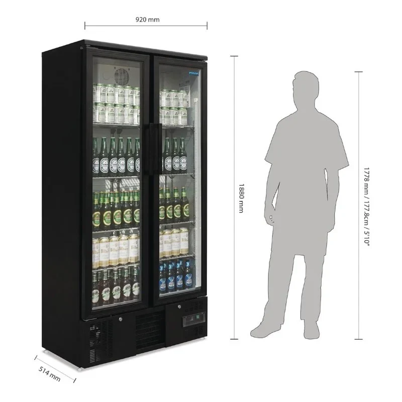 Polar G-Serie Barkühlschrank hoch 2-türig mit Klapptüren - Image 2